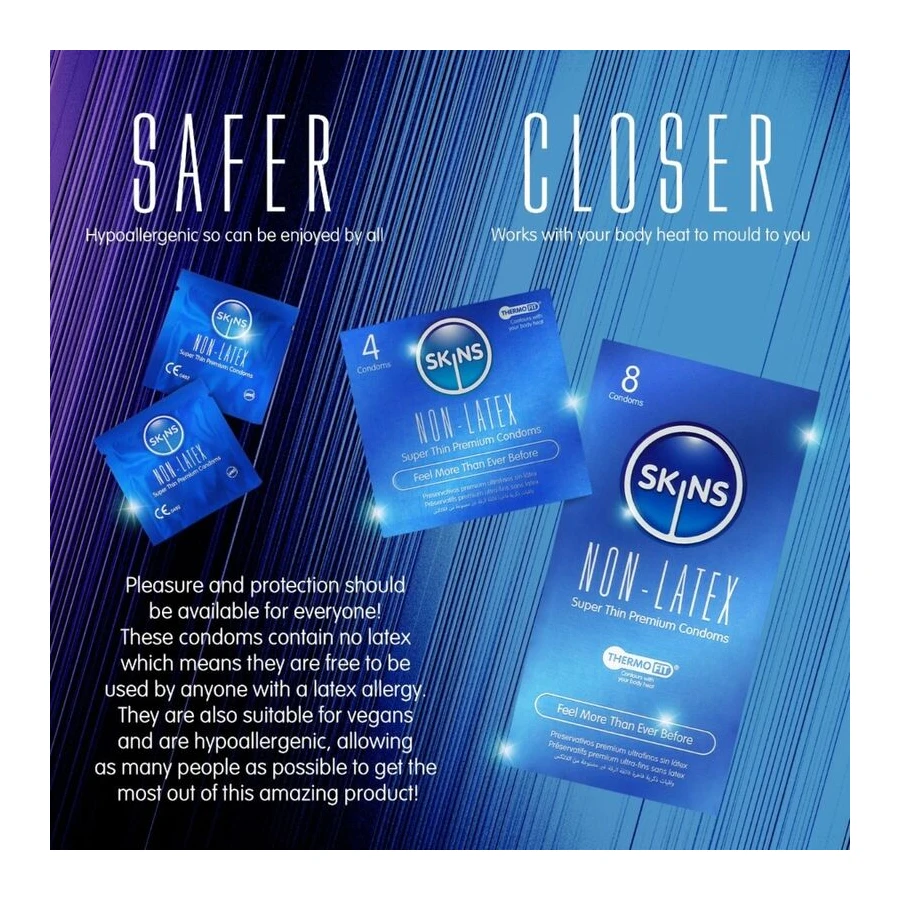SKINS - LATEX-FREE CONDOMS PACK OF 4